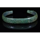 VIKING BRONZE DRAGON BRACELET - SUPERB PATINA