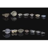 COLLECTION OF MEDIEVAL PEWTER RINGS