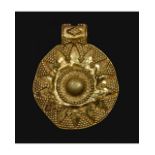 ROMAN GOLD PENDANT WITH FLORAL PATTERN