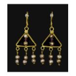 ROMAN GOLD EARRINGS WITH PEARLS