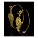 ROMAN GOLD EARRINGS WITH FILIGREE