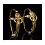 GREEK GOLD EARRINGS WITH CUPIDS