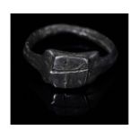 SAXON PERIOD SILVER RING WITH CROSS