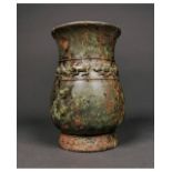 ANCIENT CHINESE BRONZE DECORATED VESSEL