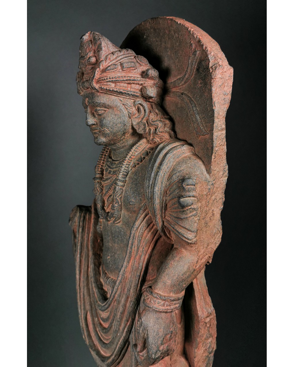 GANDHARA SCHIST STONE STANDING BUDDHA - Image 6 of 6