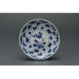 CHINESE QING BLUE AND WHITE PORCELAIN PLATE