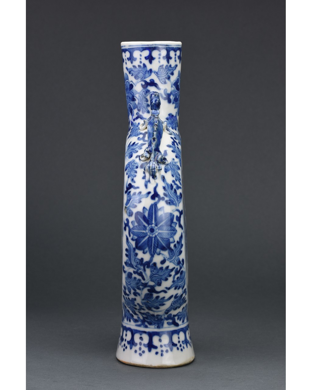 CHINESE BLUE AND WHITE PORCELAIN MOON FLASK - Image 4 of 6