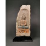 CHINESE, NORTHERN WEI BRICK WITH BUDDHA