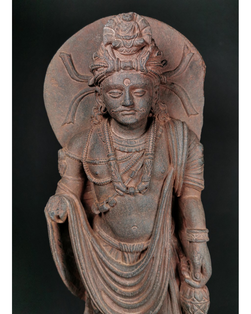 GANDHARA SCHIST STONE STANDING BUDDHA - Image 2 of 6