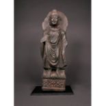 ANCIENT GANDHARA SCHIST FIGURE OF BUDDHA
