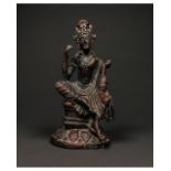 RARE BRONZE GANDHARA FIGURE OF BUDDHA