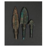 ANCIENT GREEK BRONZE SPEARS (3)