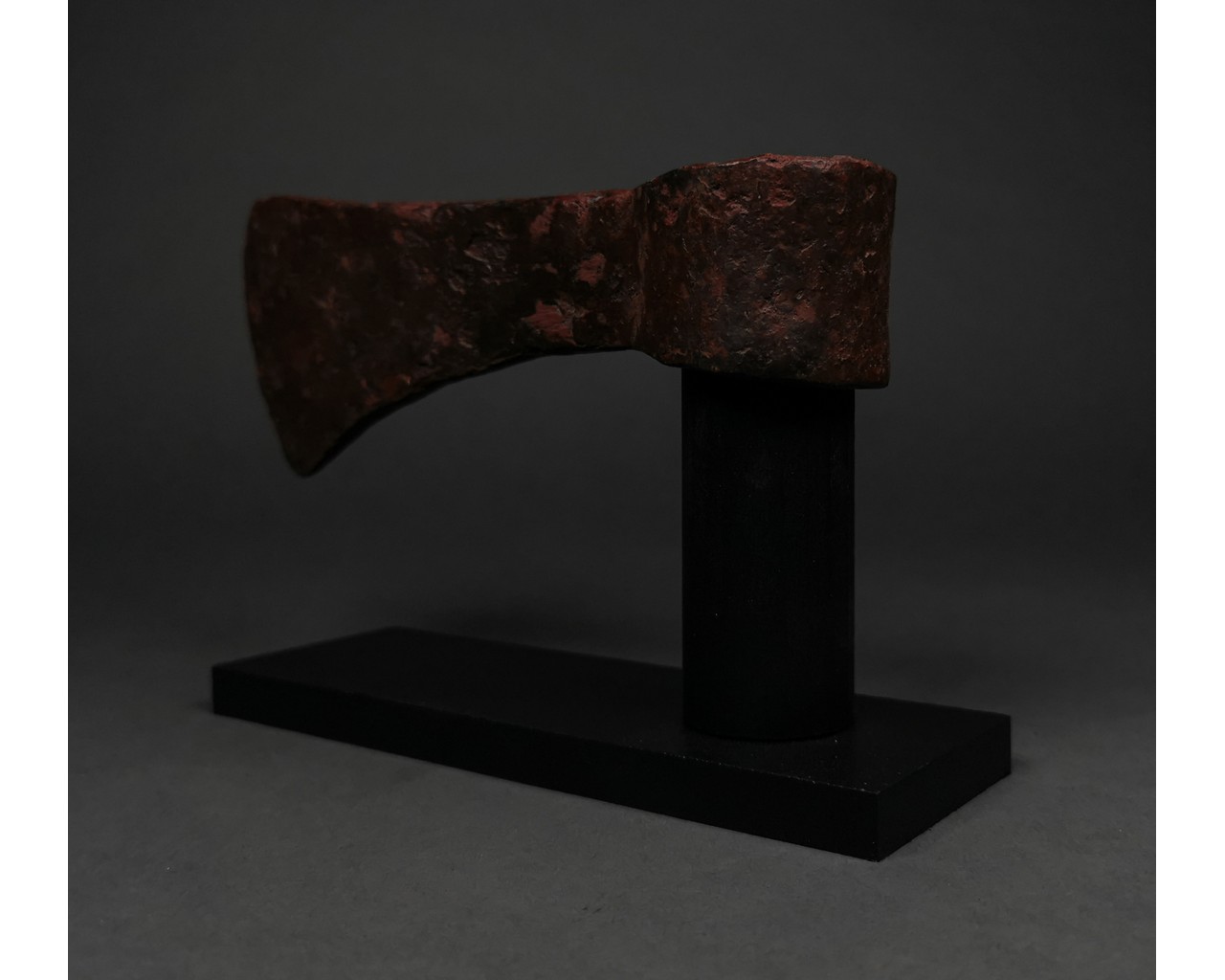 VIKING IRON BATTLE AXE ON STAND - Image 2 of 4