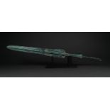 VERY LONG ANCIENT BRONZE SPEAR - 600mm