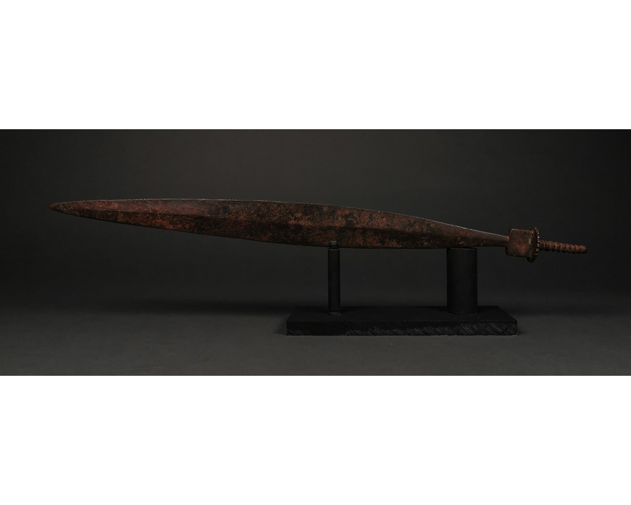 MUGHAL IRON SPEAR ON STAND