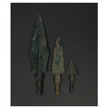 ANCIENT GREEK BRONZE SPEARS (3)