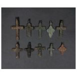 COLLECTION OF MEDIEVAL/POST MEDIEVAL CROSSES (10)