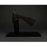 VIKING IRON BATTLE AXE ON STAND