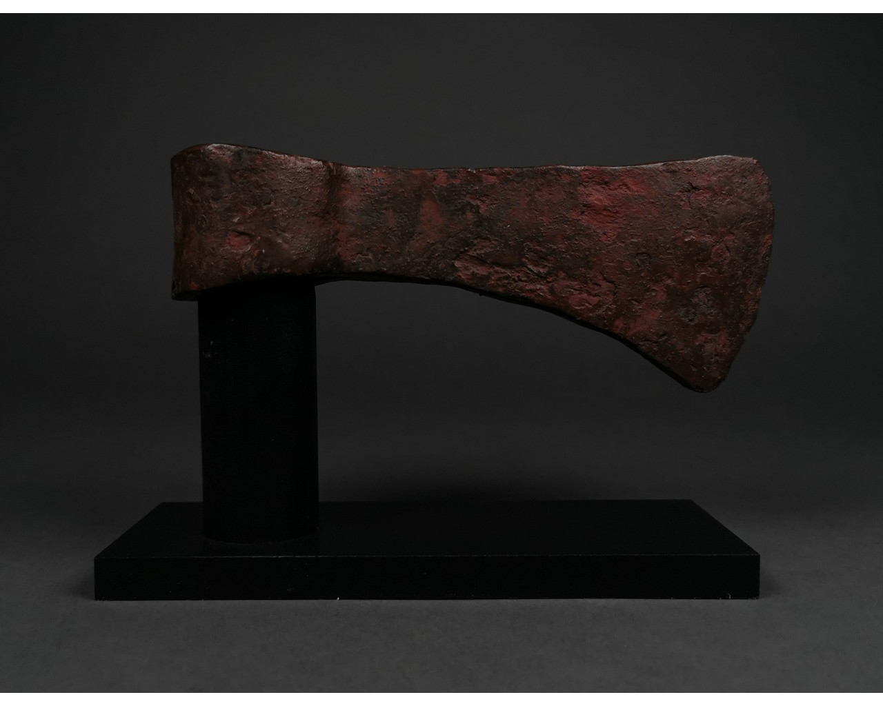 VIKING IRON BATTLE AXE ON STAND