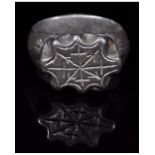 KNIGHTS TEMPLAR PERIOD SILVER RING WITH HOLY CROSS