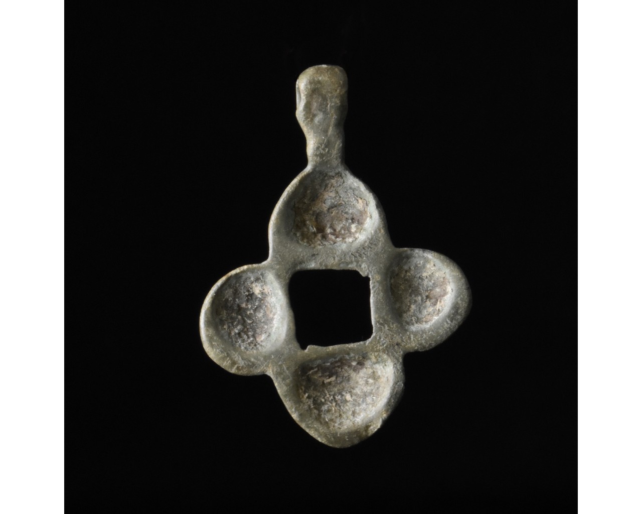 RARE EARLY MEDIEVAL BRONZE CROSS - Image 3 of 4