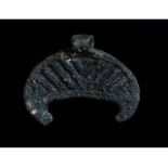 VIKING BRONZE LUNAR AMULET