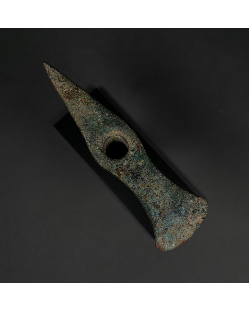 HEAVY BRONZE AGE BATTLE AXE ON STAND - Image 5 of 5