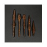 MEDIEVAL IRON ARROW HEADS (5)