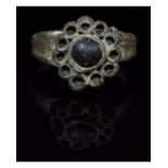 BYZANTINE BRONZE RING WITH GEM