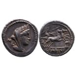 Ancient Roman Republican AR denarius