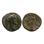 Ancient Roman Imperial AE sestertius Antoninus Pius