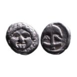 Ancient Greek AR drachm Apollonia