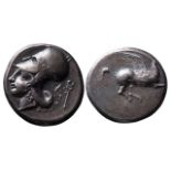 Ancient Greek AR stater Leukas