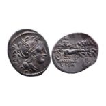 Ancient Roman Republican AR denarius