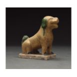 CHINESE MING DYNASTY GLAZED DOG FIGURE - ASTROLOGICAL