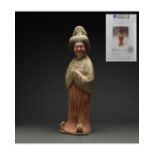 CHINESE TANG DYANSTY TERRACOTTA FAT LADY FIGURE - TL TESTED