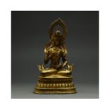 A GILT BRONZE VAJRASATTVA, CHINA