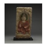 CHINESE NORTHERN WEI TERRACOTTA BRICK WITH BUDDHA