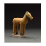 CHINESE MING DYNASTY GLAZED HORSE FIGURE - ASTROLOGICAL