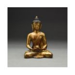 A GILT BRONZE BUDDHA SHAKYAMUNI, CHINA