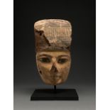 EGYPTIAN WOODEN MUMMY MASK