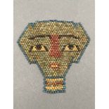 EGYPTIAN BEADED MUMMY MASK