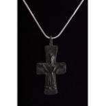 CRUSADERS PERIOD BRONZE CROSS WITH JESUS