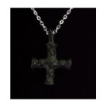 VIKING AGE BRONZE CROSS PENDANT