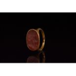 RARE ROMAN GOLD INTAGLIO RING DEPICTING CARACALLA