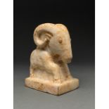 Weatern Asiatic Alabaster ram idol