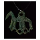 VIKING AGE BRONZE DRAGON AMULET