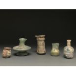 LOT OF ROMAN GLASS JARS