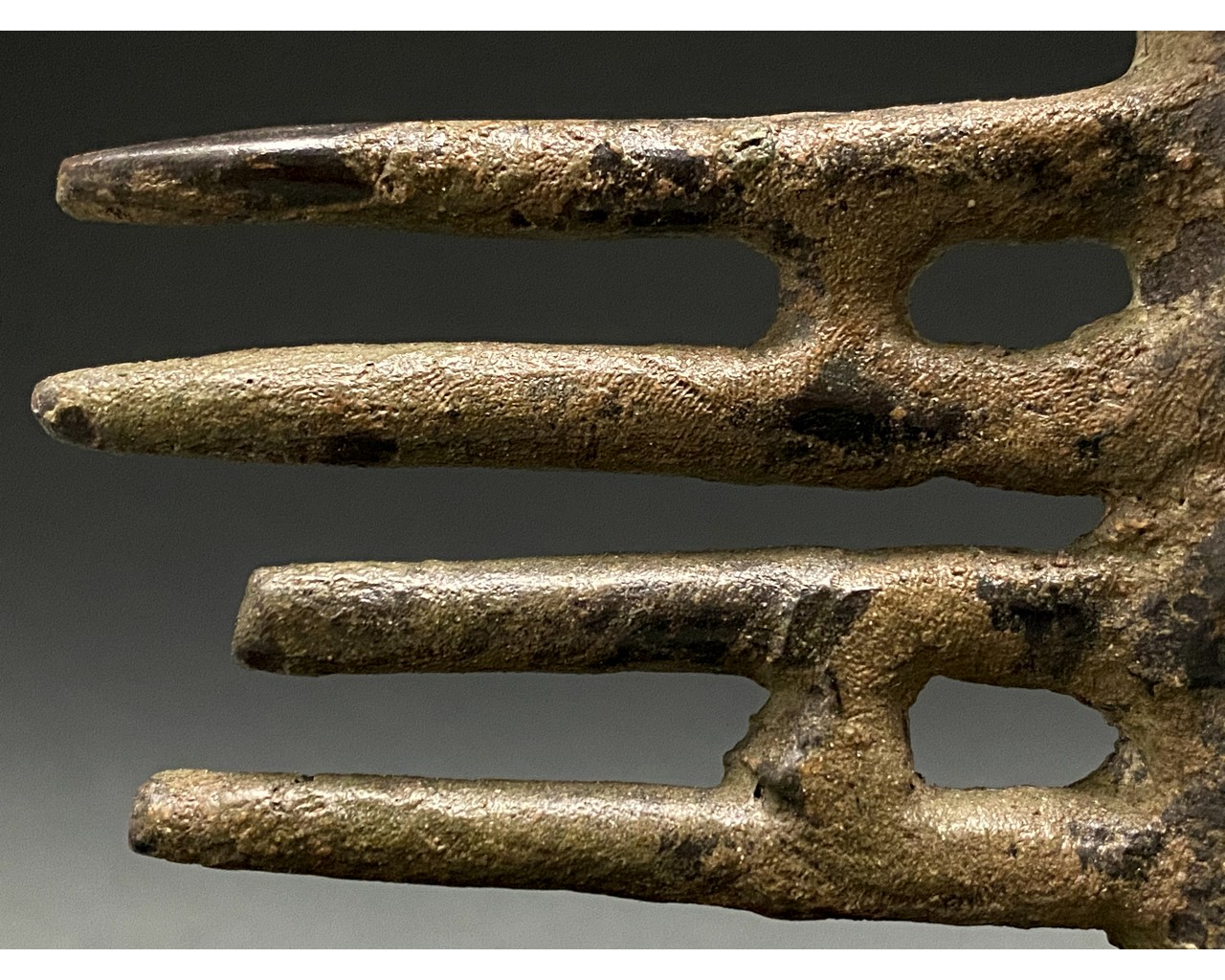 BRONZE AGE SPIKED AXE ON STAND - Image 5 of 7