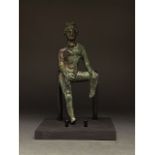 LARGE ROMAN BRONZE STANDING FIGURINE OF VENUS